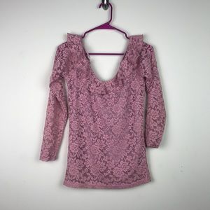 Pink off the shoulder top